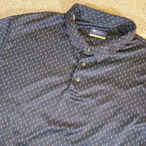 Jack Nicklaus Golden Bear XXL Toucan Print Golf Polo Short Sleeve Navy Blue